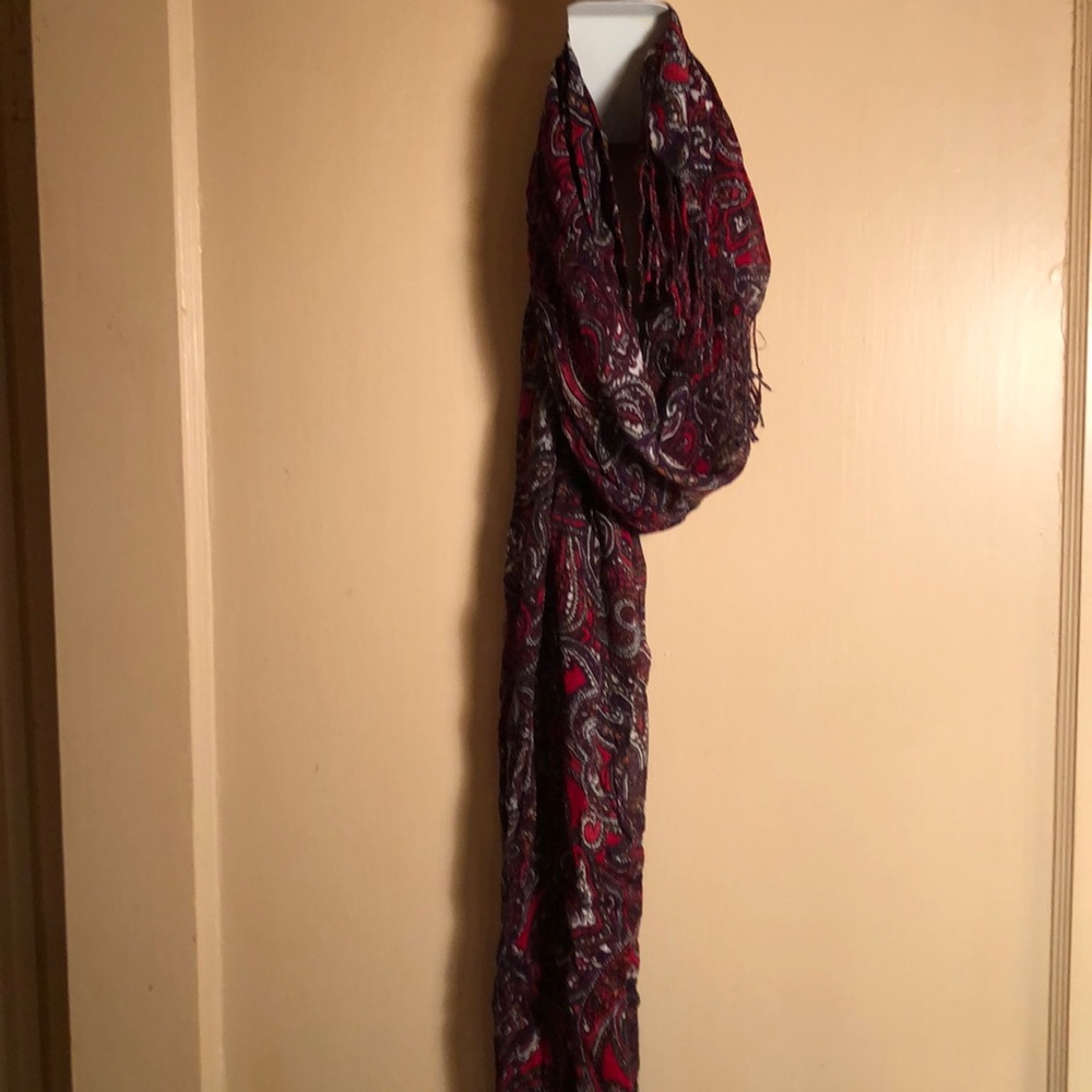INC lightweight paisley scarf - Picture 3 of 5